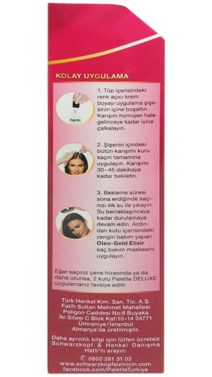 Picture of P-Palette Deluxe Platin Sarısı Oleo Gold 10-2 Tüp Krem Saç Boyası 50 ml