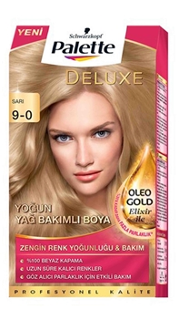 P-Palette Deluxe Sarı Oleo Gold 9-0 Tüp Krem Saç Boyası 50 ml Picture of P-Palette Deluxe Sarı Oleo Gold 9-0 Tüp Krem Saç Boyası 50 ml