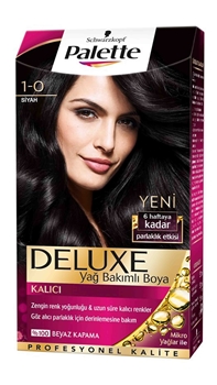 P-Palette Deluxe Siyah 1-0 Tüp Krem Saç Boyası 50 ml Picture of P-Palette Deluxe Siyah 1-0 Tüp Krem Saç Boyası 50 ml