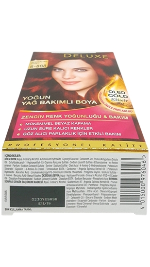 Picture of P-Palette Deluxe Sonbahar Kızılı Oleo Gold 6-888 Tüp Krem Saç Boyası 50 ml
