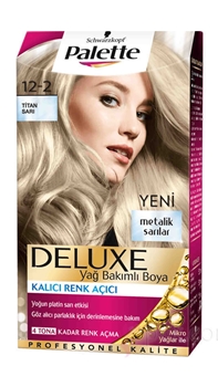 P-Palette Deluxe Titan Sarı 12-2 Tüp Krem Saç Boyası 50 ml Picture of P-Palette Deluxe Titan Sarı 12-2 Tüp Krem Saç Boyası 50 ml