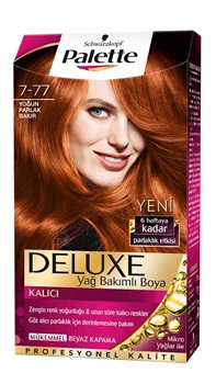 P-Palette Deluxe Yoğun Parlak Bakır 7-77 Tüp Krem Saç Boyası 50 ml Picture of P-Palette Deluxe Yoğun Parlak Bakır 7-77 Tüp Krem Saç Boyası 50 ml