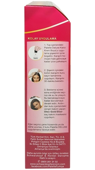 Picture of P-Palette Deluxe Yoğun Parlak Bakır Oleo Gold 7-77 Tüp Krem Saç Boyası 50 ml