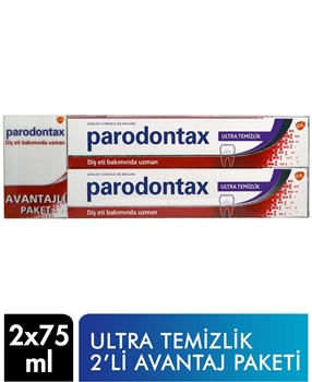 Parodontax Diş Macunu 75 ml X 2'li Paket Ultra Temizlik parodontax, parodontax diş macunu, parodontax ultra temizlik diş macunu, beyazlatıcı diş macunu, ağız bakım ürünleri, diş macunu fiyatları, diş macunu satın al