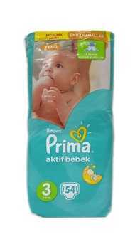 P-Prima Aktif Bebek  Midi Mega Paket 54'Lu  Ekonomik Paket Bebek Bezi Picture of P-Prima Aktif Bebek  Midi Mega Paket 54'Lu  Ekonomik Paket Bebek Bezi