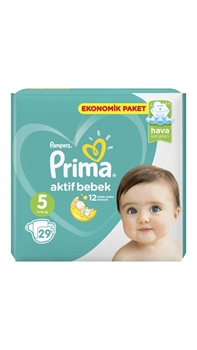 P-Prima Aktif Bebek Eko No:5 29'lu prima, prima bebek bezi, bebek bezi, toptan bebek bezi, bebek bezi fiyatı, bebek bezi satın al, prima aktif bebek
