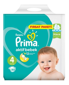P-Prima Aktif Bebek Fırsat Paketi No:4 60'lı prima, prima bebek bezi, bebek bezi, toptan bebek bezi, bebek bezi fiyatı, bebek bezi satın al, prima aktif bebek no 4 satın al, prima aktif bebek no 4 fiyat