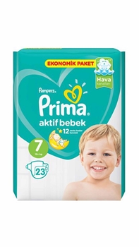 P-Prima Aktif Bebek Eko No:7 23'lü prima, prima bebek bezi, bebek bezi, toptan bebek bezi, bebek bezi fiyatı, bebek bezi satın al, prima aktif bebek