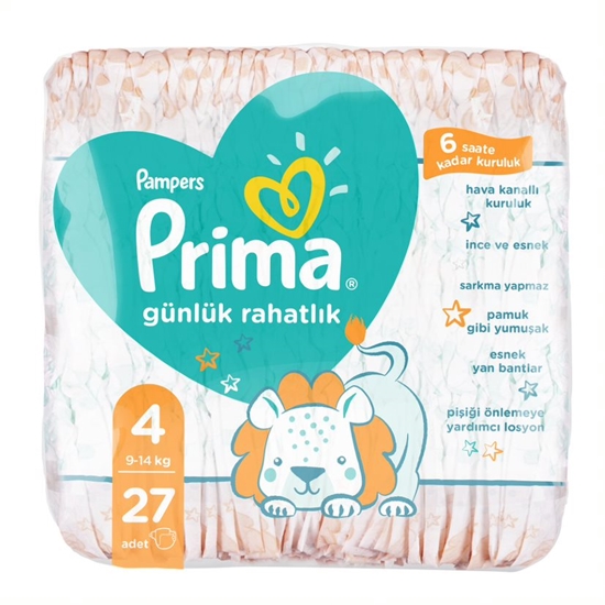 Picture of Prima Baby Diaper Size 4 27 Pieces