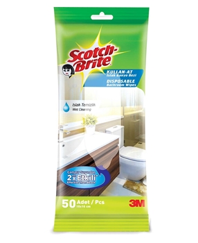 Scotch Brite Islak Banyo Bezi 50'li scotch brite, scotch brite temizlik bezi, scotch brite ıslak banyo bezi, temizlik bezi, banyo bezi