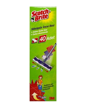 Scotch Brite Silsüpür İnce Yer Bezi 40'lı scotch brite, scotch brite yer bezi, scotch brite silsüpür