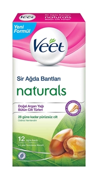 P-Veet Naturals Doğal Argan Yağı 12'li Sir Ağda Bantları + 2 Temizleme Mendili veet, vit, sir ağda, ağda, kadın ağda, kadın bakım, kadın vücut bakım, kadın ağdası, ağda bandı, ağda bantları, veet east gelwax satın al, toptan ağda bandı satın al, ağda bandı fiyatları