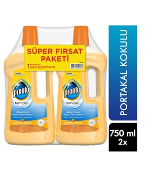 PRONTO FLOOR CLEANER ORANGE 750 ML + 750 ML Picture of PRONTO FLOOR CLEANER ORANGE 750 ML + 750 ML