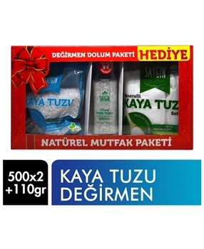Saygın Rock Salt 500 + 1000 + 1100 G - Gift Pack  Picture of Saygın Rock Salt 500 + 1000 + 1100 G - Gift Pack