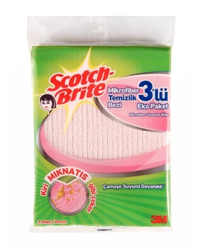 Scotch Brite Mikrofiber Bez 3'lü scotch brite mikrofiber bez, scotch brite, mikrofiber bez, temizlik bezi