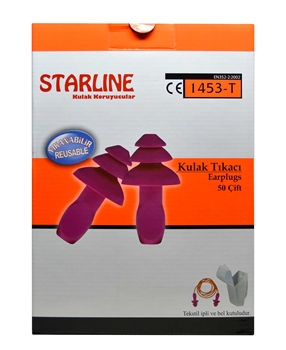 Starline Kulak Tıkacı Kumaş İpli 50 Çift starline, iş güvenliği, iş kıyafeti, kulak tıkacı, ipli kulak tıkacı, lastik kulak tıkacı, kulak tıkaçları, kulak koruma tıkacı, kulak tıkacı çeşitleri, kulak tıkacı fiyatları
