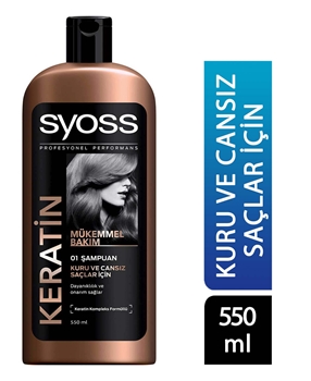 Syoss Keratin Şampuan 550 ml Kuru ve Cansız Saçlar İçin Picture of Syoss Keratin Şampuan 550 ml Kuru ve Cansız Saçlar İçin
