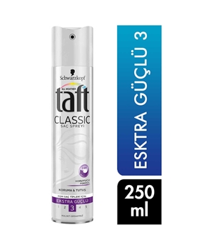 Taft Hair Spray 250 ml Classic Extra Strong Picture of Taft Hair Spray 250 ml Classic Extra Strong