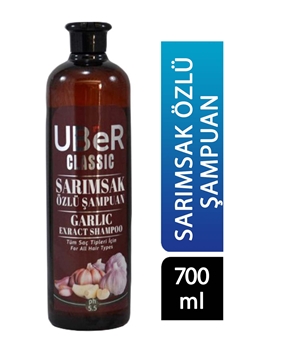 Uber Classic Sarımsak Özlü Şampuan 700 ml Picture of Uber Classic Sarımsak Özlü Şampuan 700 ml
