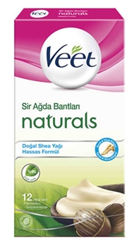 Veet Sir Ağda Bantları 12'li+ 2 Temizleme Mendili Naturals Doğal Shea Yağı veet, vit, sir ağda, ağda, kadın ağda, kadın bakım, kadın vücut bakım, kadın ağdası, ağda bandı, ağda bantları, veet east gelwax satın al, toptan ağda bandı satın al, ağda bandı fiyatları