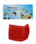 Picture of 3 Katlı Telli Sima Çocuk Maske 50'li Paket Kırmızı 4-12 Yaş