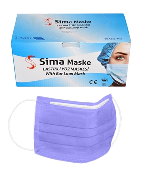 3 Layer Wired Sima Mask 50 Pack Lilac Picture of 3 Layer Wired Sima Mask 50 Pack Lilac