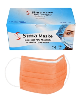 3 Layer Wired Sima Mask 50-Pack Orange Picture of  3 Layer Wired Sima Mask 50-Pack Orange