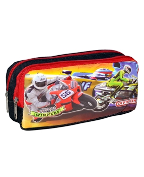 ALC Pencil Case Double Zipper Men's Motorcycle alc, kalem kutusu, kalemkutusu, kalem çantası, okul kalem kutusu, erkek kalem kutusu, erkekler için kalem kutusu, uçaklı kalem kutusu, okul alışverişi, kırtasiye ürünleri, toptan kırtasiye