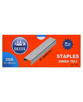 Delta Zımba Teli 30 Kağıt Kapasiteli Beyaz Renk 10'lu Kutu delta, zımba, zımba teli, kağıt zımbası, tel zımba, tel zımba fiyatları, tel zımba satın al, toptan tel zımba satın al, ofis zımbası