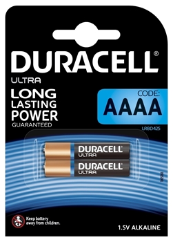 Duracell Alkaline AAAA Extra Fine Battery 1,5 Volt 2 Pieces Duracell, İnce Kalem Pil, aaaa pil, 4 amper pil, kalem pil, pil