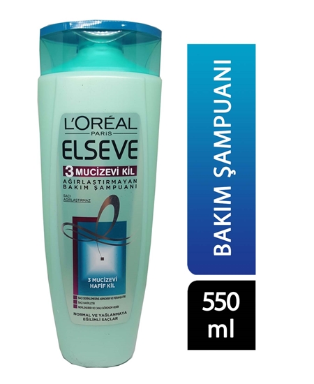 Picture of P-Elseve 3 Mucizevi Kil Ağırlaştırmayan Bakım Şampuanı 550 ml