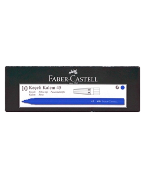 Faber-Castell Keçeli Kalem Mavi 10'lu Kutu faber-castell, faber castell, faber castel, faber kastel, kalem, keçeli kalem, mavi keçeli kalem, boya kalemi, keçeli boya kalemi, boyama kalemi, keçeli kalem fiyatları, keçeli kalem satın al, toptan keçeli kalem
