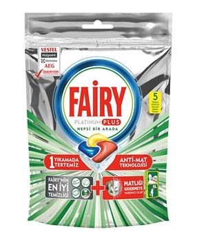Fairy Dishwasher Detergent Capsule Platinum Plus 5's Picture of Fairy Dishwasher Detergent Capsule Platinum Plus 5's