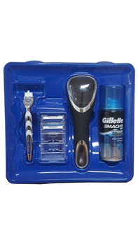 XGillette Mach3 Turbo 1up Shaving Razor 2 Refill Razor Blade + 75 ml Gel Gift Picture of XGillette Mach3 Turbo 1up Shaving Razor 2 Refill Razor Blade + 75 ml Gel Gift