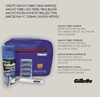 Picture of XGillette Mach3 Turbo 1up Shaving Razor  4's Refill Razor Blade Mach3 Shaving Gel 75 ml + Barcelona Bag Gift