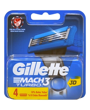 Gillette Mach3 Turbo Refill Razor Blade 4 New Pack gillette, gilete, gillette mach3 turbo, mach3, mach 3, mak3, jilet mak 3, jilet, tıraş bıçağı, yedek tıraş bıçağı, Gillette Mach3 turbo yedek fiyat, Gillette Mach3 turbo yedek satın al
