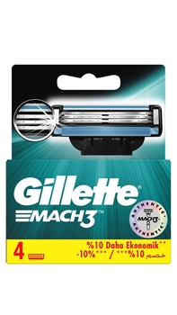 Gillette Mach3 Refill Razor Blade 4 Pack gillette, gilette, jilette, mach3, mak 3, maç 3, jilet, tıraş bıçağı, yedek tıraş bıçağı, tıraş bıçağı başlığı, gillette mach3 satın al, gillette mach3 fiyat