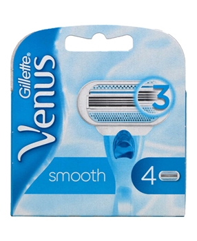Gillette Venus Smooth Refill Razor Blade 4 Pack gillette, gillette venus, venus smooth, jilet, venüs, kadın tıraş bıçağı, yedek tıraş bıçağı
