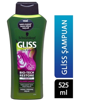 Gliss Şampuan 525 ml  Bio-Tech Restore Güçlendirici Picture of Gliss Şampuan 525 ml  Bio-Tech Restore Güçlendirici