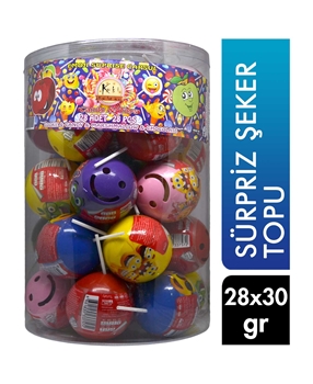 Kuki Sürpriz Şeker Topu 30 gr X 28'li Paket kuki, meyveli şeker, lolipop şeker, lolipop, büyük şeker, ahududulu şeker, limonlu şeker, kolalı şeker, çilekli şeker, kayısılı şeker, elmalı şeker, kuki şeker satın al, kuki şeker fiyatları, toptan şeker satın al, şeker çeşitleri, meyveli şekerler