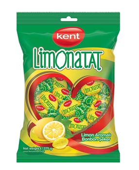 P-Limonatat Limon Aromalı Bonbon Şekerleme 375 gr x 10'lu Koli limonatat, şeker, limonlu şeker