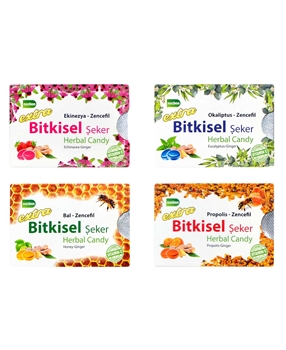 Nazbon Ekstra Bitkisel Şeker 4 Çeşit 48'li Stand nazbon, şeker, bitkisel şeker, zecefilli şeker, ekinezya, okaliptus şeker, ballı zenfecilli şeker, propolis şeker, bitkisel şekerleme, bitkisel şekerler, bitkisel şeker satın al, bitkisel şeker fiyatları, aktar, eczane