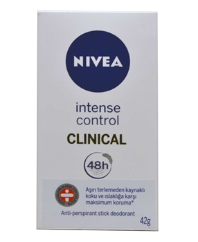 P-Nivea Intense Control Clinical Stick 42 gr nivea, nivea stick, sitik, koltuk altı sitik, stick, ter kokusu önleyici, koltuk altı stiği, koltuk altı stick, koltuk altı roll on, nivea intense control clinic