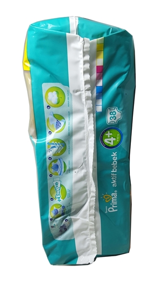 Picture of XPampers Prima Aktif Bebek No:4+ Maxi Plus Ekonomik Bebek Bezi 38'li