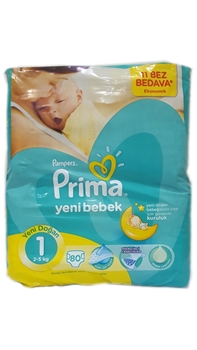 XPrima Aktif Bebek M5P Yenidogan Mega Paket 80'Li Ekonomik Paket Bebek Bezi Picture of XPrima Aktif Bebek M5P Yenidogan Mega Paket 80'Li Ekonomik Paket Bebek Bezi