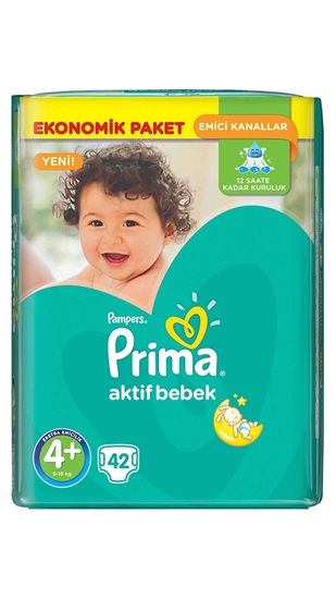 Picture of XPrima Aktif Bebek Maxi Plus No:4+ 9-16 Kg 42'li Ekonomik Paket