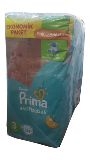 Picture of XPrima Aktif Bebek Midi No:3 6-10 Kg 49'lu Ekonomik Paket Bebek Bezi