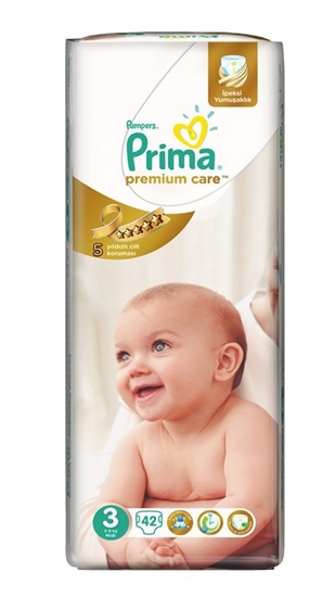 Picture of XPrima Premium Care Midi No:3 5-9 Kg 42'li Ekonomik Paket Bebek Bezi