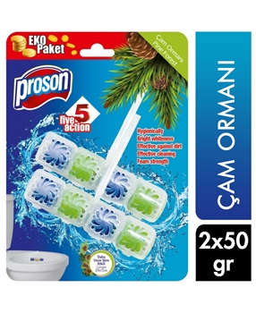 Proson Klozet Blok 2 X 50 gr Eko Paket Çam Ormanı proson, pıroson, klozet bloğu, klozet blok, klozet kokusu, klozet temizleyici, banyo kokusu, tuvalet kokusu, tuvalet bloğu, tuvalet temizleyici, proson Klozet Blok Koku fiyat, proson Klozet Blok Koku satın al