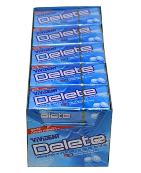XVivident Delete Nane Aromalı Mikro Draje Sakız 13 gr X 20'li Paket Vivident, Xylit, vivident delete, şekersiz sakız, naneli sakız, nane aromalı sakız, sakız, vivitent